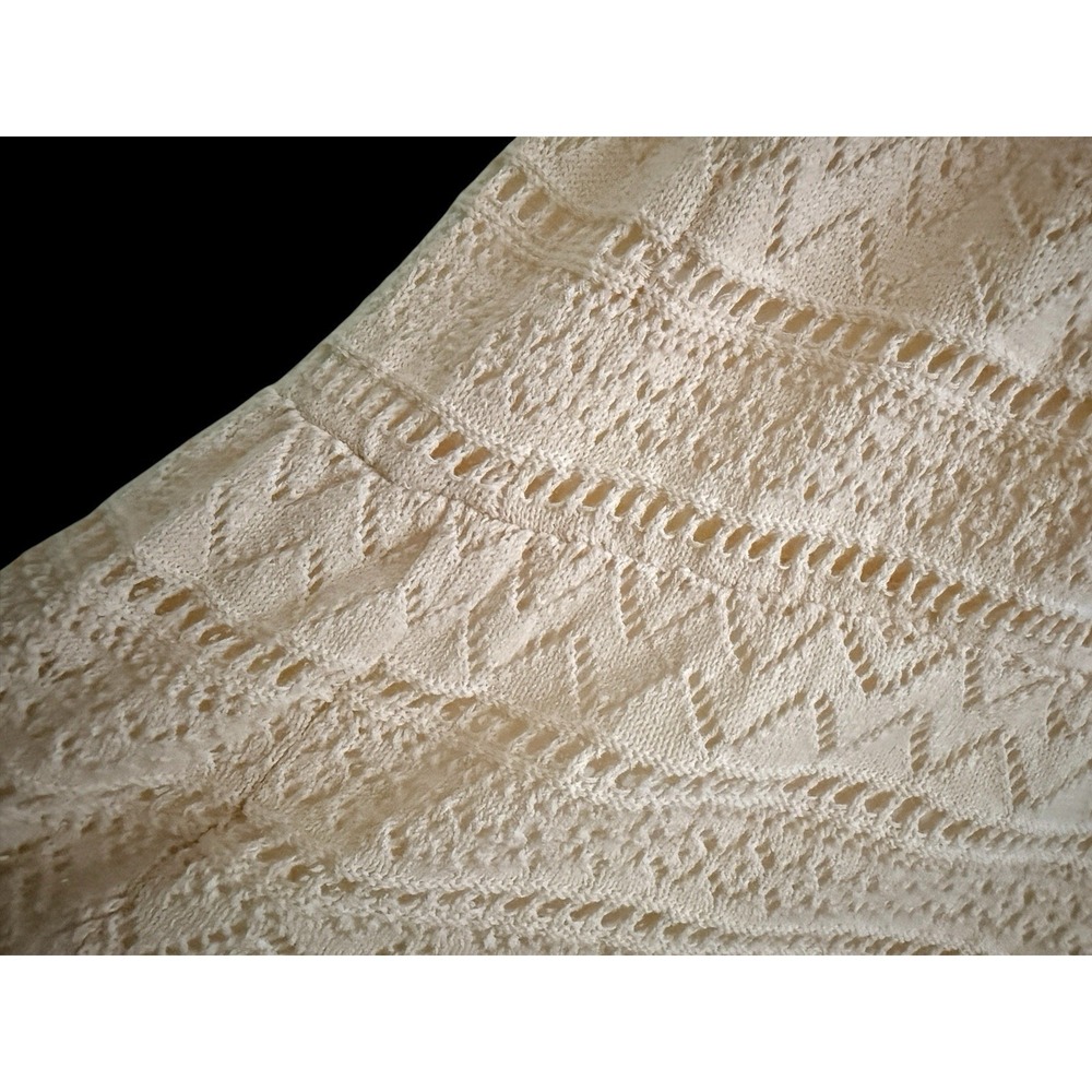 Bash Ba&sh Halter Dress L Cream Crochet Knit Maxi Cotton Boho Beach NWOT Beach - Picture 9 of 15